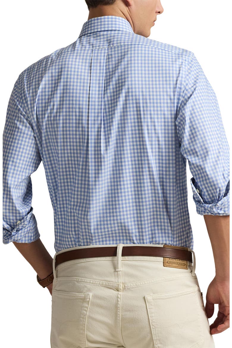 Classic Fit Performance Twill Button-Down Shirt, Alternate, color, FALL BLUE DECKWASH WHITE