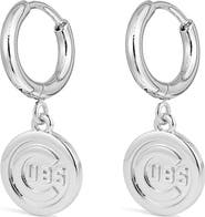 Luv AJ x The MLB Chicago Cubs Logo Charm Hoop Earrings