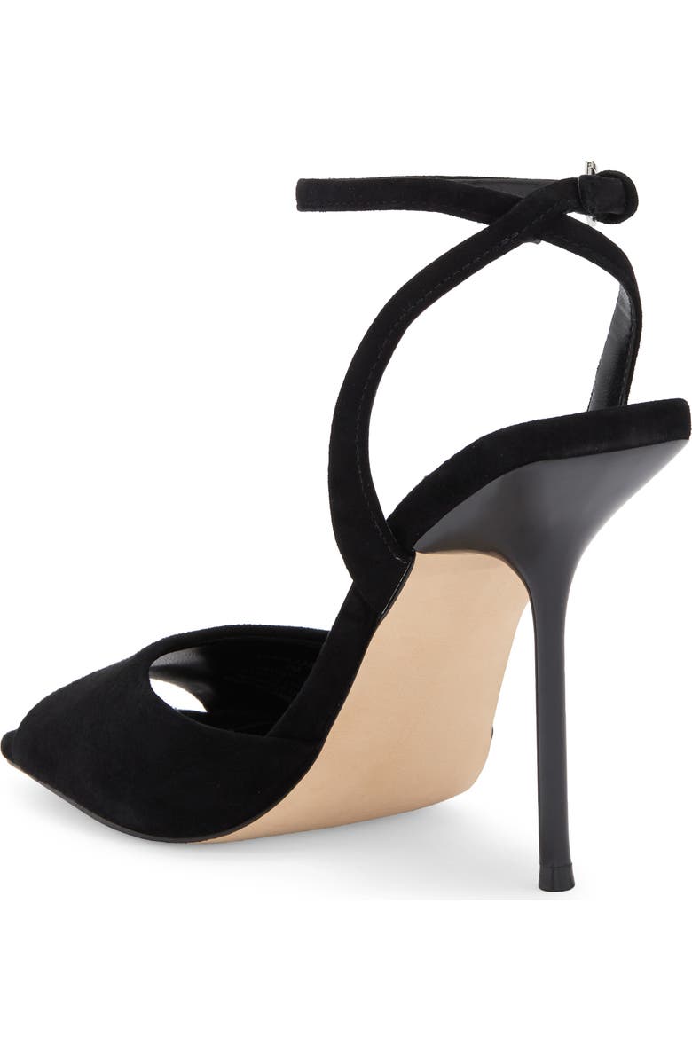 Steve Madden Lilac Ankle Strap Sandal, Alternate, color, Black Suede