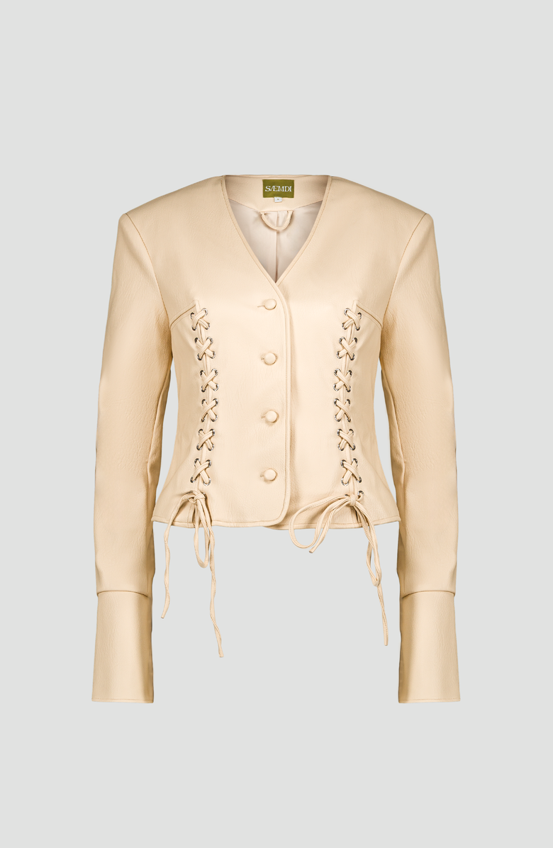 SAEMDI Gia Pu Jacket, Main, color, Beige
