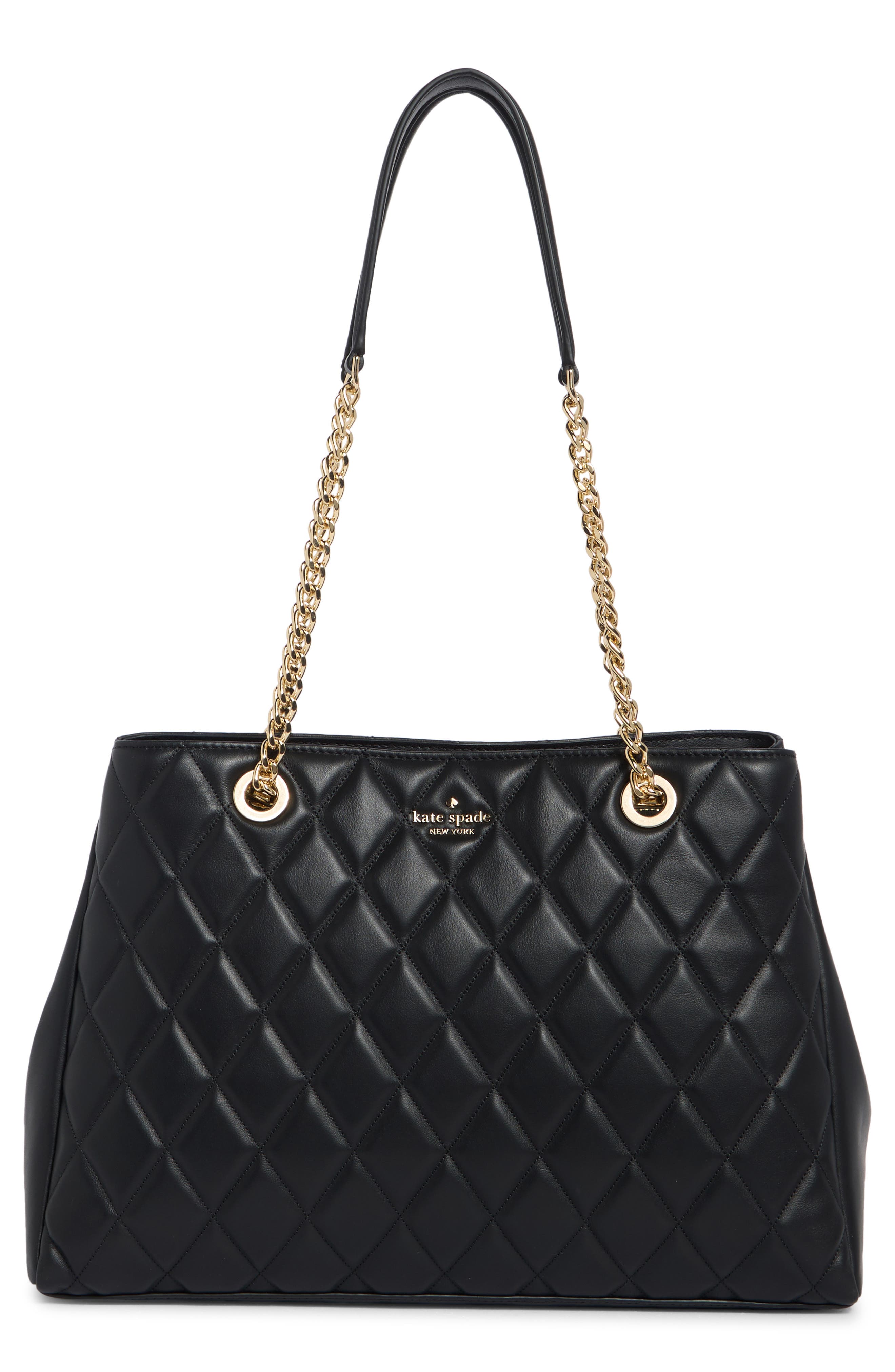 Carey Medium Quilted Leather Tote