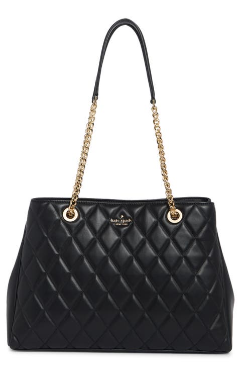 Carey Medium Quilted Leather Tote