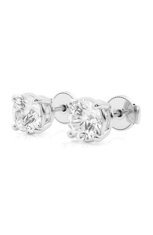 Badgley Mischka Collection 14k Gold Lab Created Diamond Stud Earrings In White