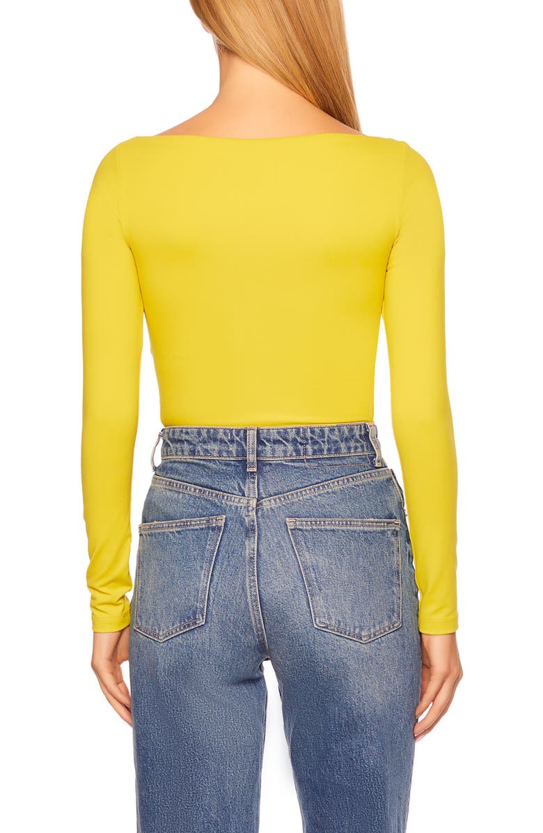 Susana Monaco Cutout Front Long Sleeve Top, Alternate, color, Endive