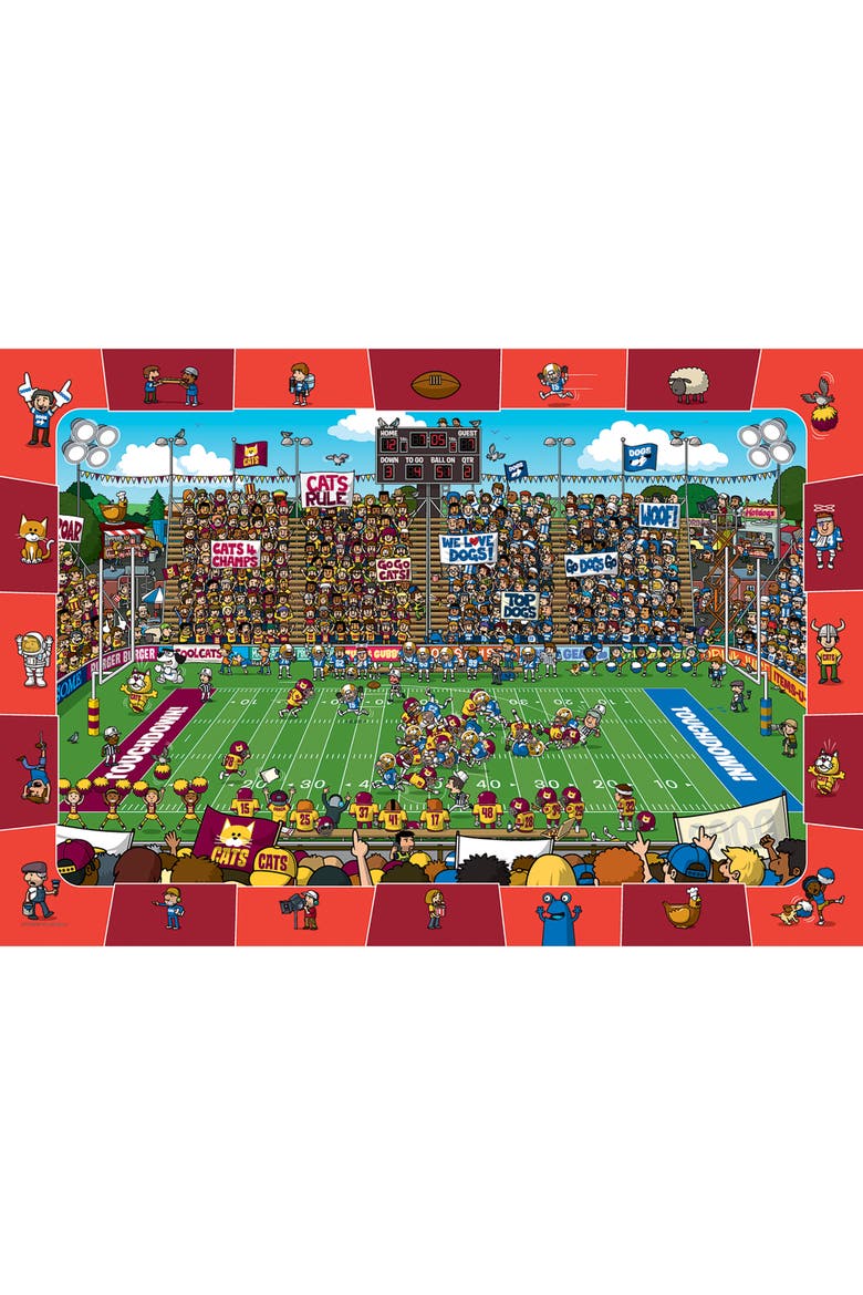 Spot & Find Football Puzzle, 100 Pieces, Alternate, color, Multicolored