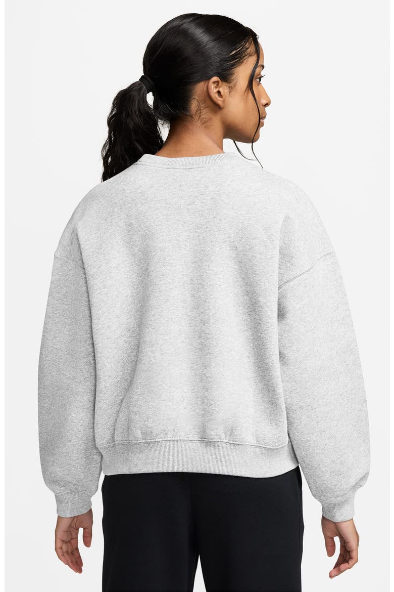 Kids' Nike Sportswear Studio Fleece Sweatshirt, Alternate, color, BIRCH HEATHER/ WHITE
