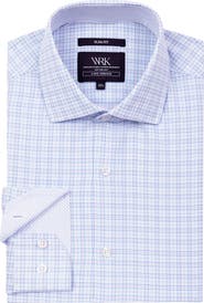 W.R.K Slim Fit Plaid Performance Dress Shirt
