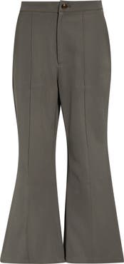 ZANKOV Pintuck Crop Flare Pants
