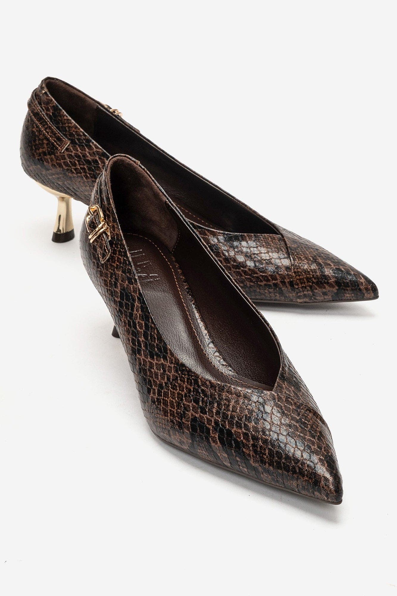 Archel Kitten Heel Pointed Toe Pump, Alternate, color, Brown