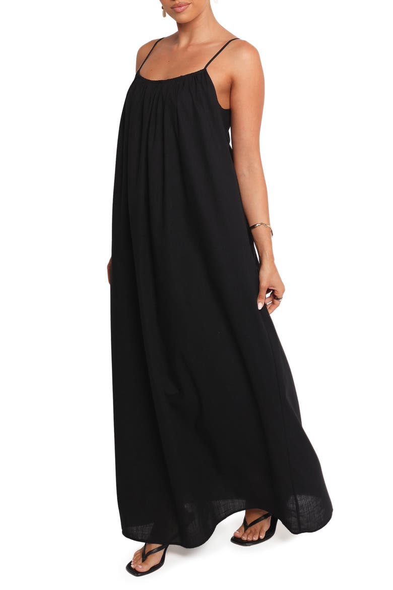 Lumina Sleeveless Maxi Dress, Alternate, color, BLACK