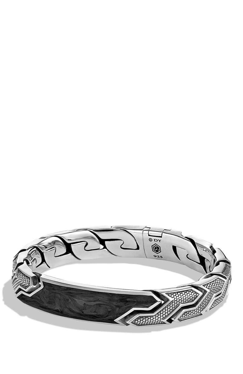 David Yurman Forged Carbon ID Bracelet, Main, color, 