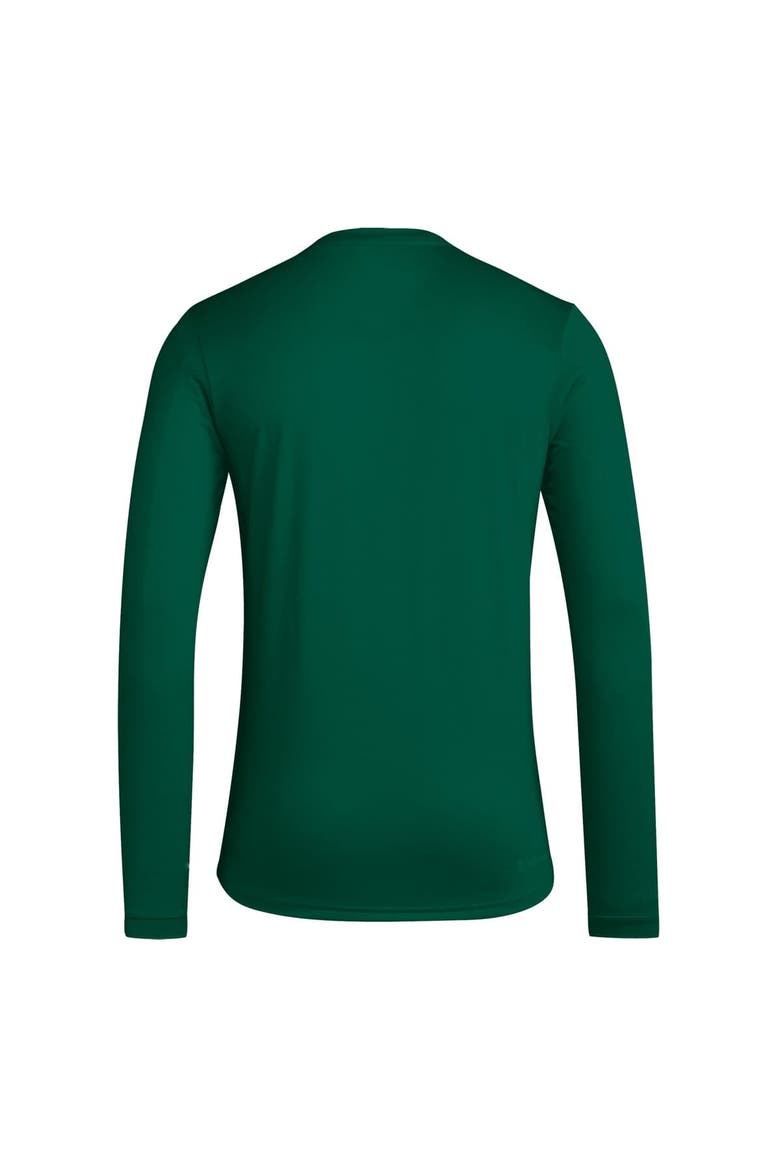 Men's adidas  Green Miami Hurricanes Locker On-Court In the Fade AEROREADY Long Sleeve T-Shirt, Alternate, color, Green