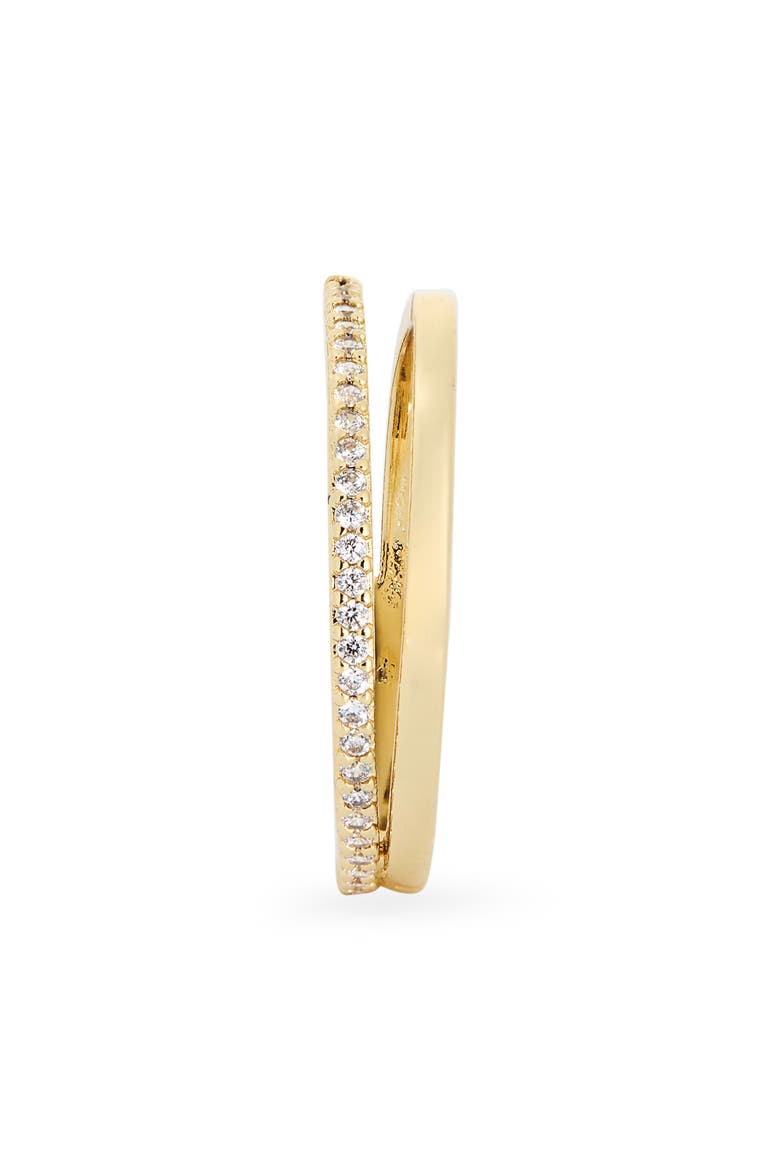 Faux Stack Cubic Zirconia Ring, Alternate, color, CLEAR- GOLD