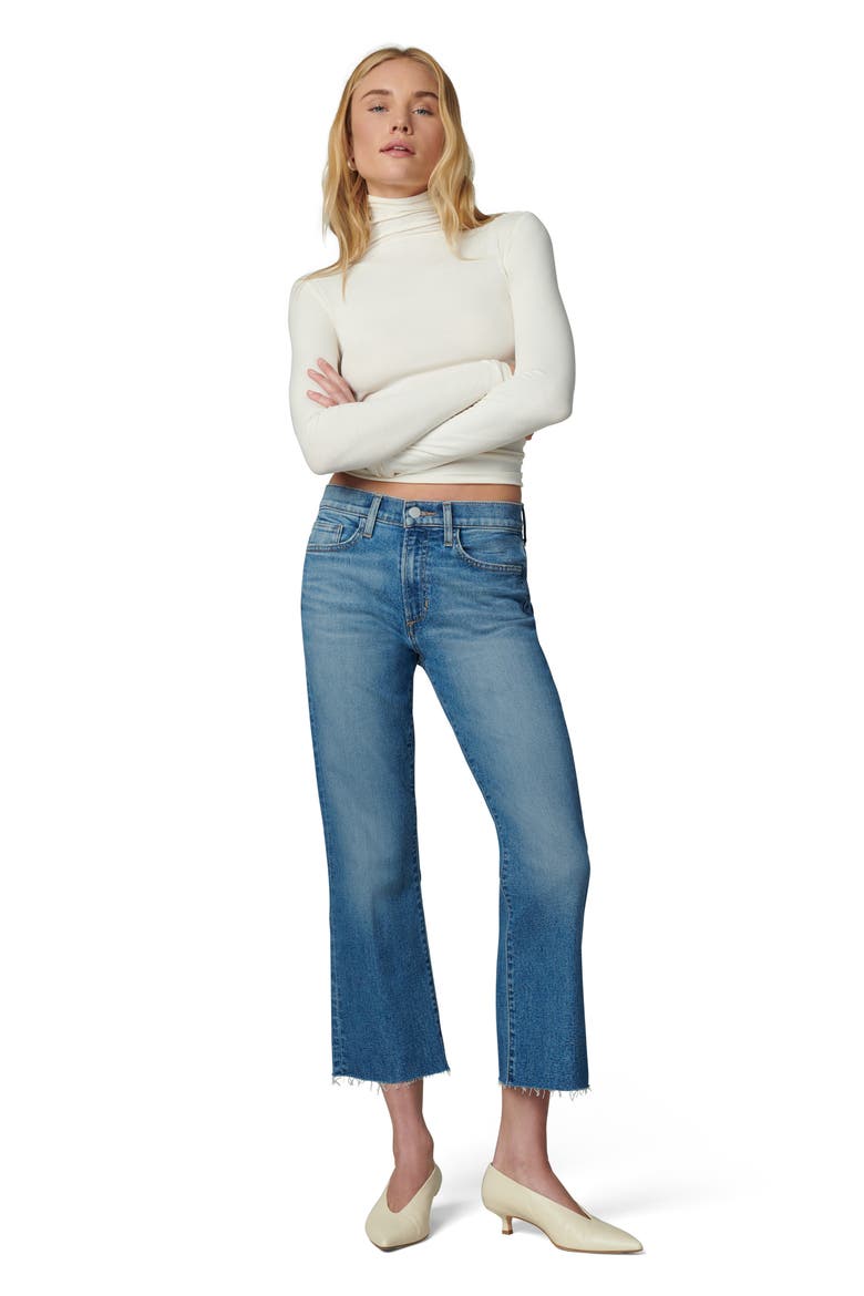 The Callie Raw Hem Crop Bootcut Jeans, Alternate, color, CARPE DIEM