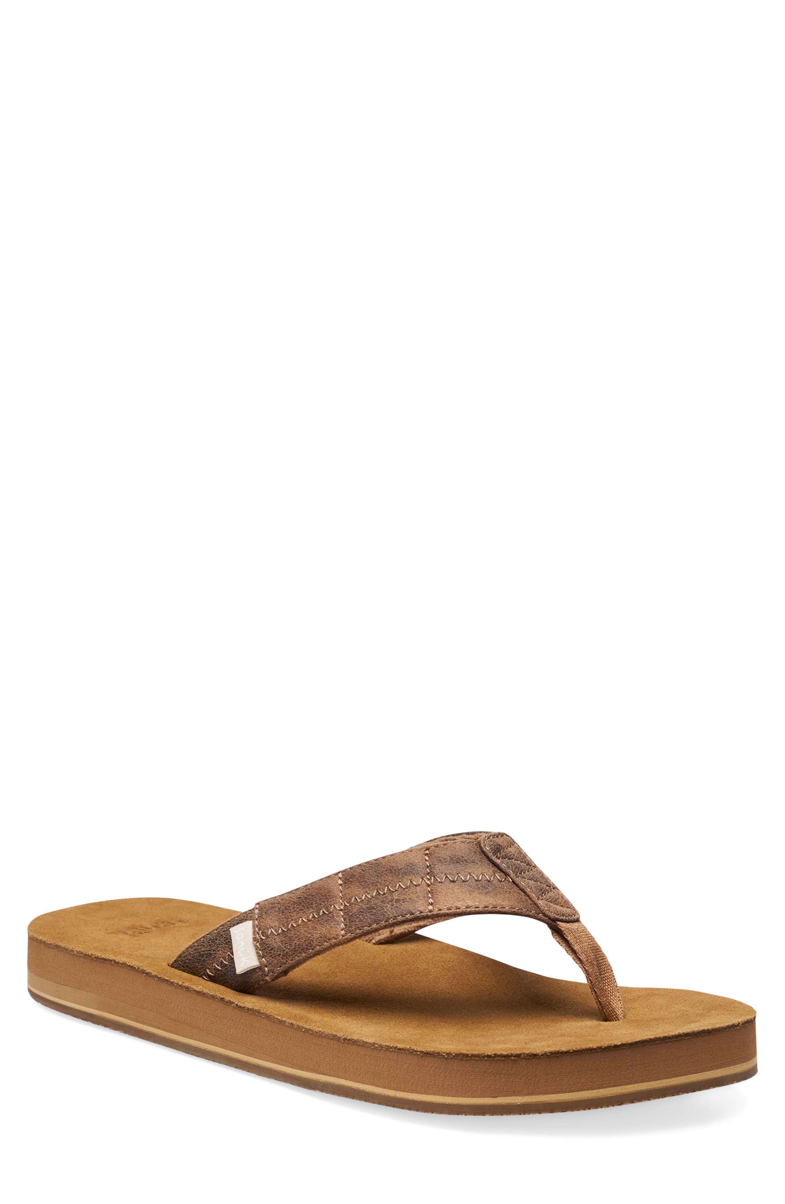 Hideout Flip Flop, Main, color, TOBACCO BROWN
