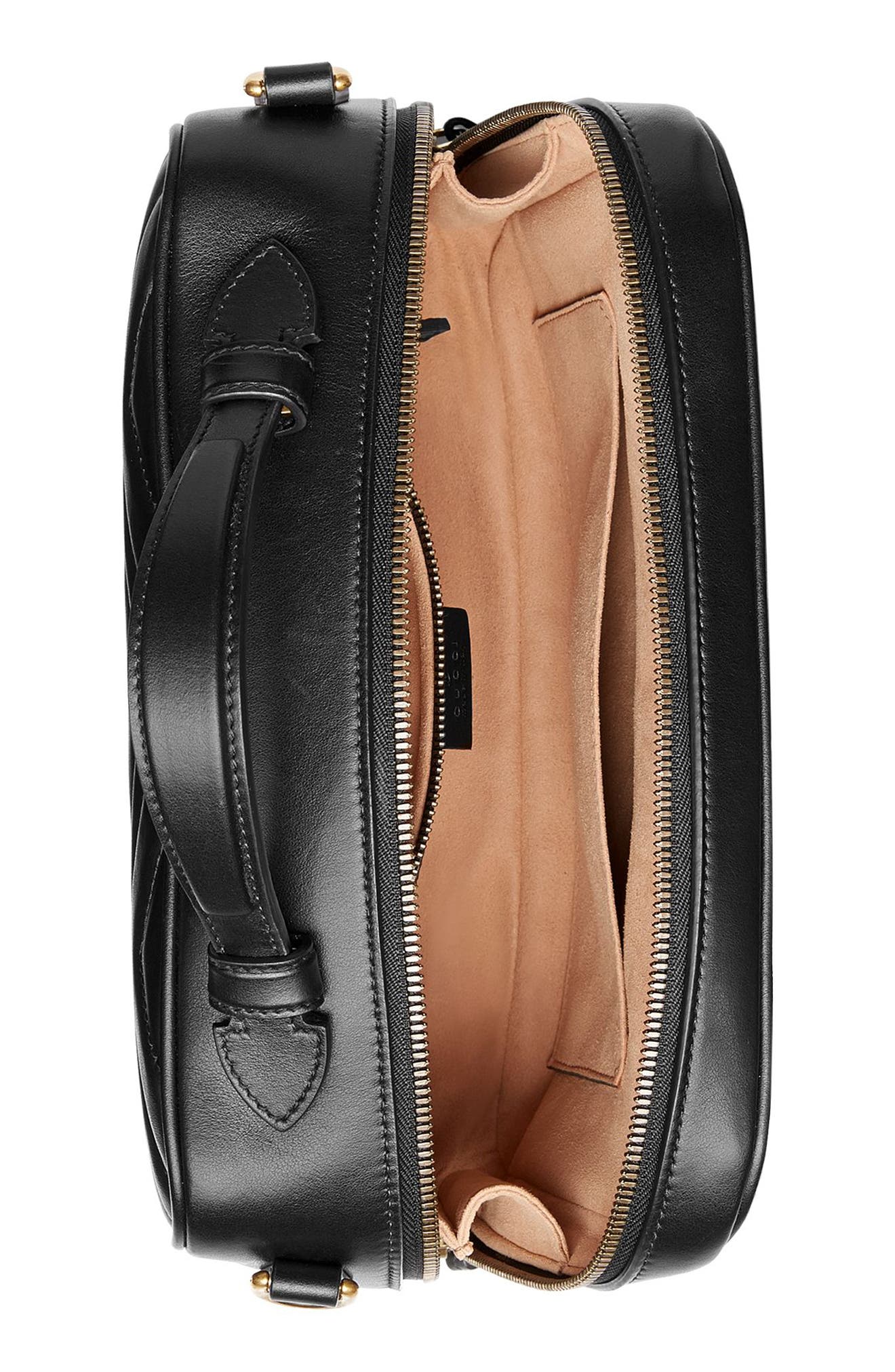 Gucci Small GG2.0 Matelassé Leather Camera Bag with Webbed Strap, Alternate, color, 