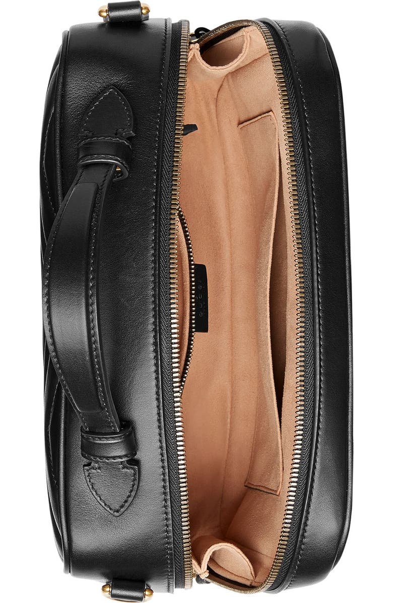 Gucci Small GG2.0 Matelassé Leather Camera Bag with Webbed Strap, Alternate, color,