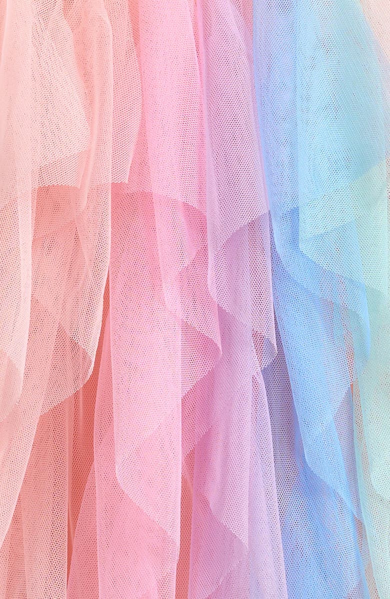 Ava & Yelly Kids' Rainbow Mesh Tutu Party Dress, Alternate, color, Blush