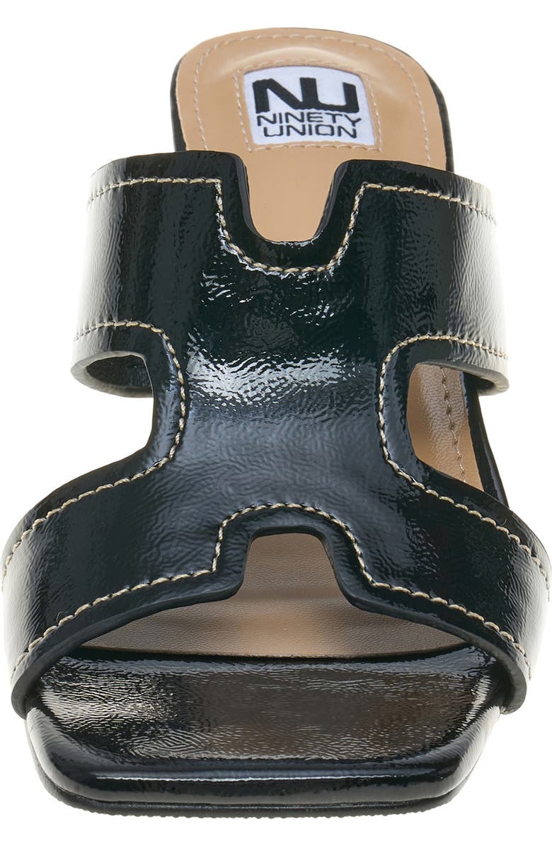 NINETY UNION Bright Block Heel Slide Sandal, Alternate, color, Black