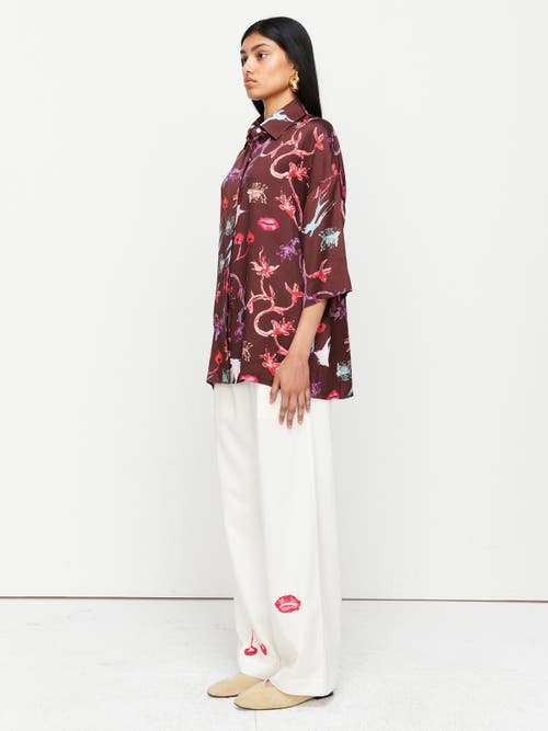 Romy The Brand June Shirt In Bittersweet Burgundy