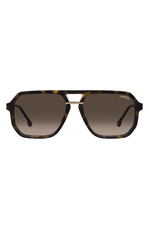 Victory 58mm Gradient Rectangular Sunglasses