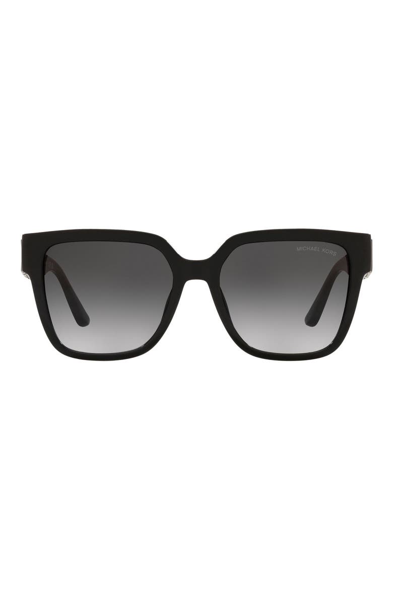 54mm Gradient Square Sunglasses, Main, color, BLACK