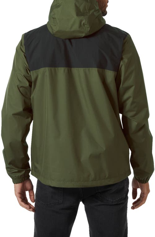 Helly Hansen Vancouver Hooded Rain Jacket In Green