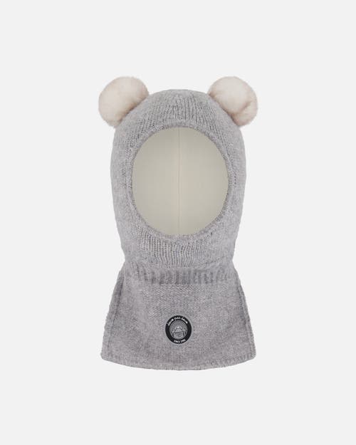 Deux Par Deux Gender Inclusive Knit Balaclava In Gray