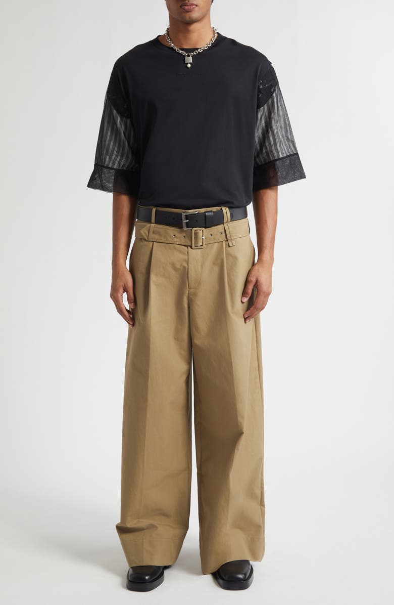 Simone Rocha Trapped Lace Patchwork T-Shirt, Alternate, color, Black/ Black