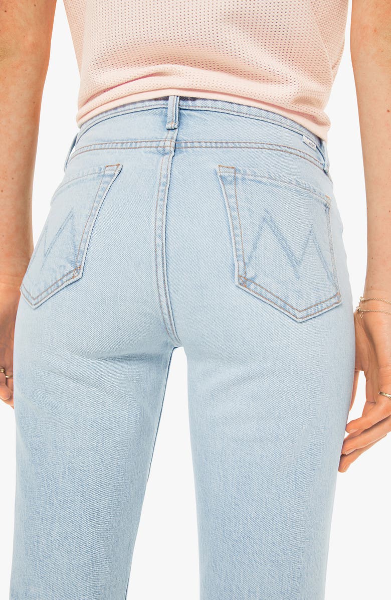 MOTHER The Rascal High Waist Fray Hem Flood Jeans, Alternate, color, Bring The Cooler