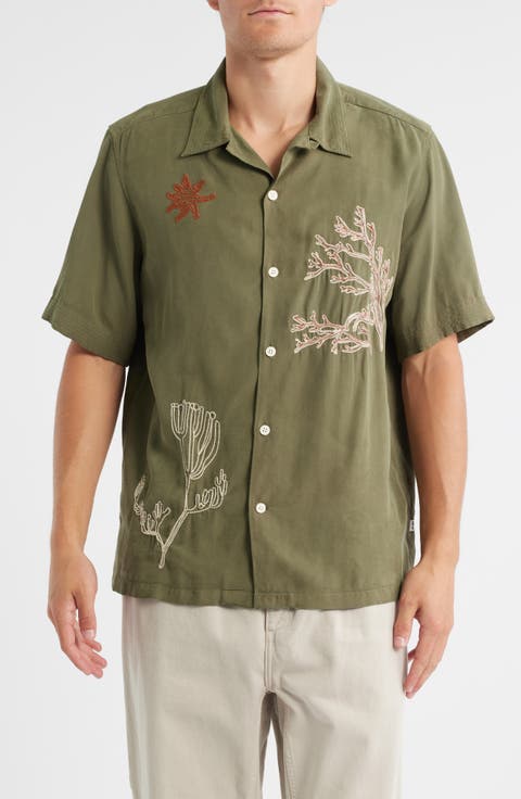 Julio 5027 Embroidered Camp Shirt