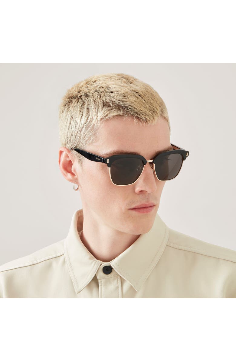 Mulberry Rowan Bio Acetate Sunglasses, Alternate, color, Black