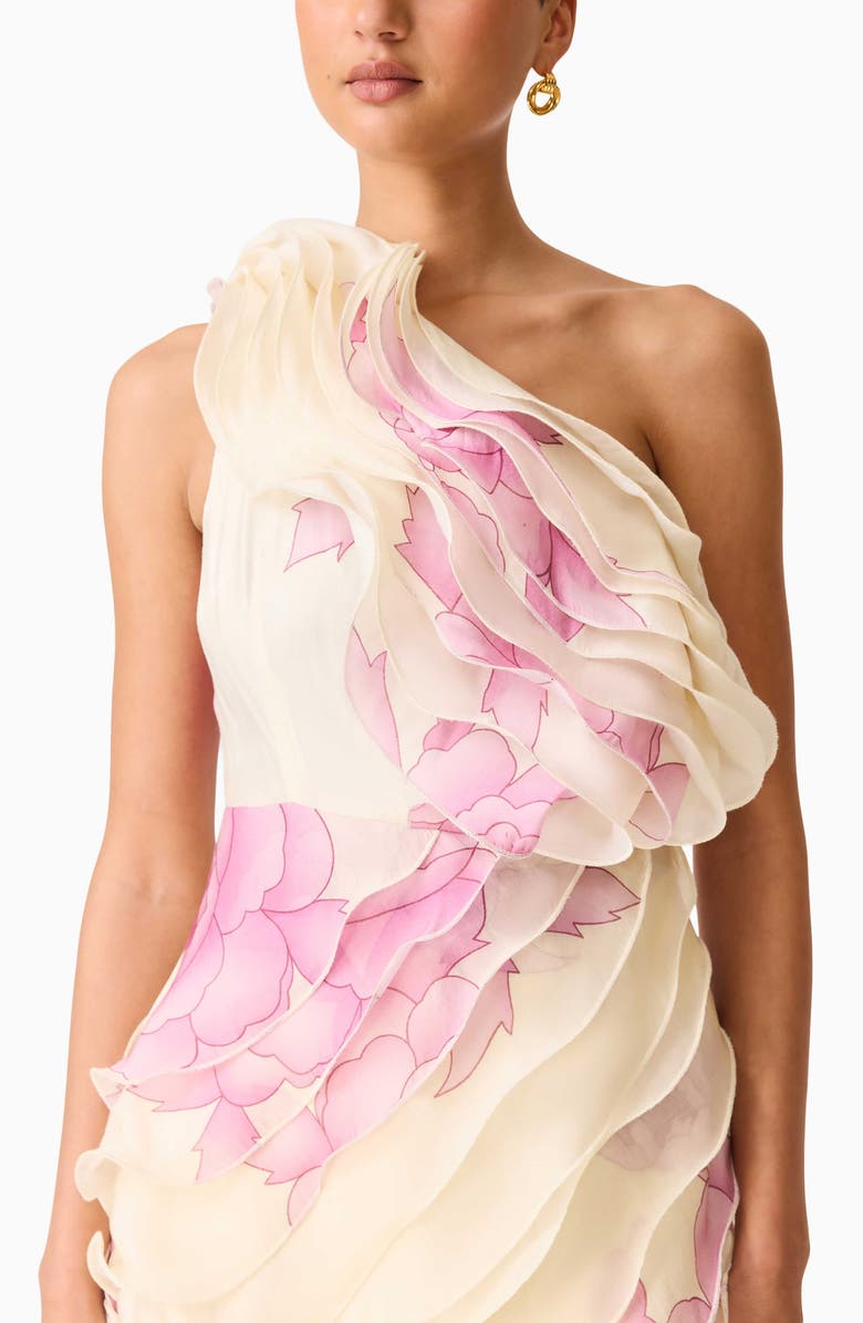 Elliatt Rova One-Shoulder Minidress, Alternate, color, Creampink