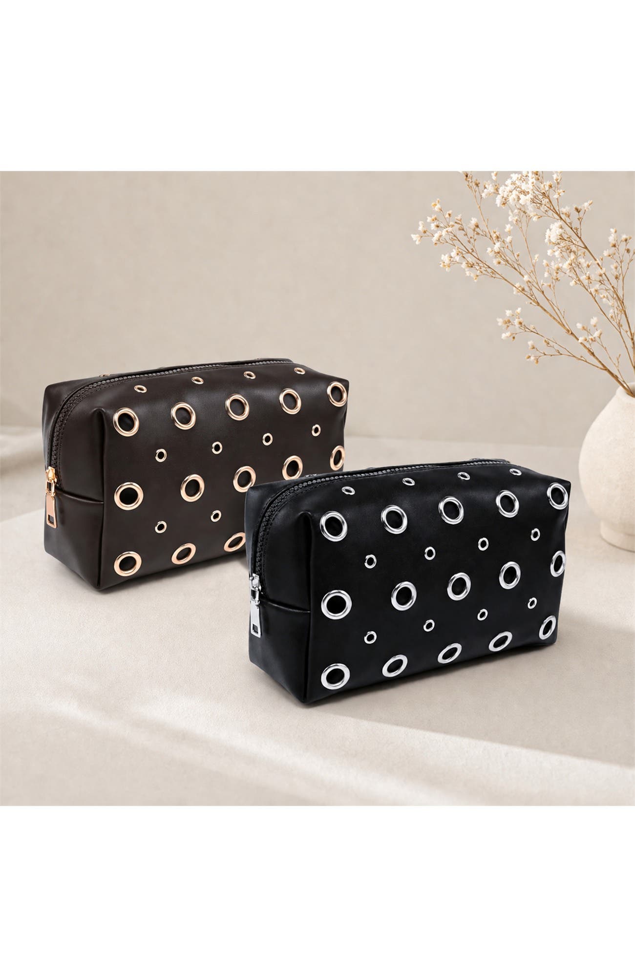 Grommet Revival Cosmetic & Travel Organizer Pouch, Alternate, color, Espresso