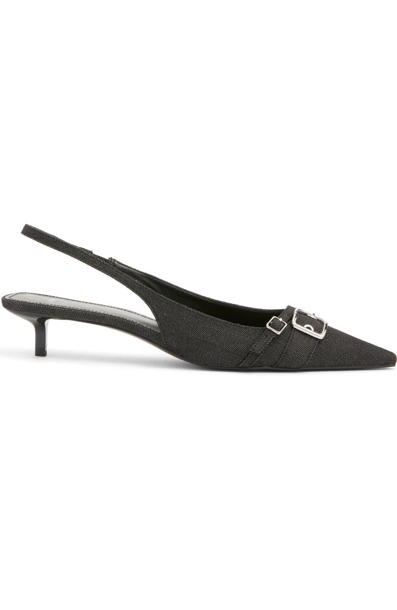 MANGO Mecha Kitten Heel Pointed Toe Pump, Alternate, color, Navy