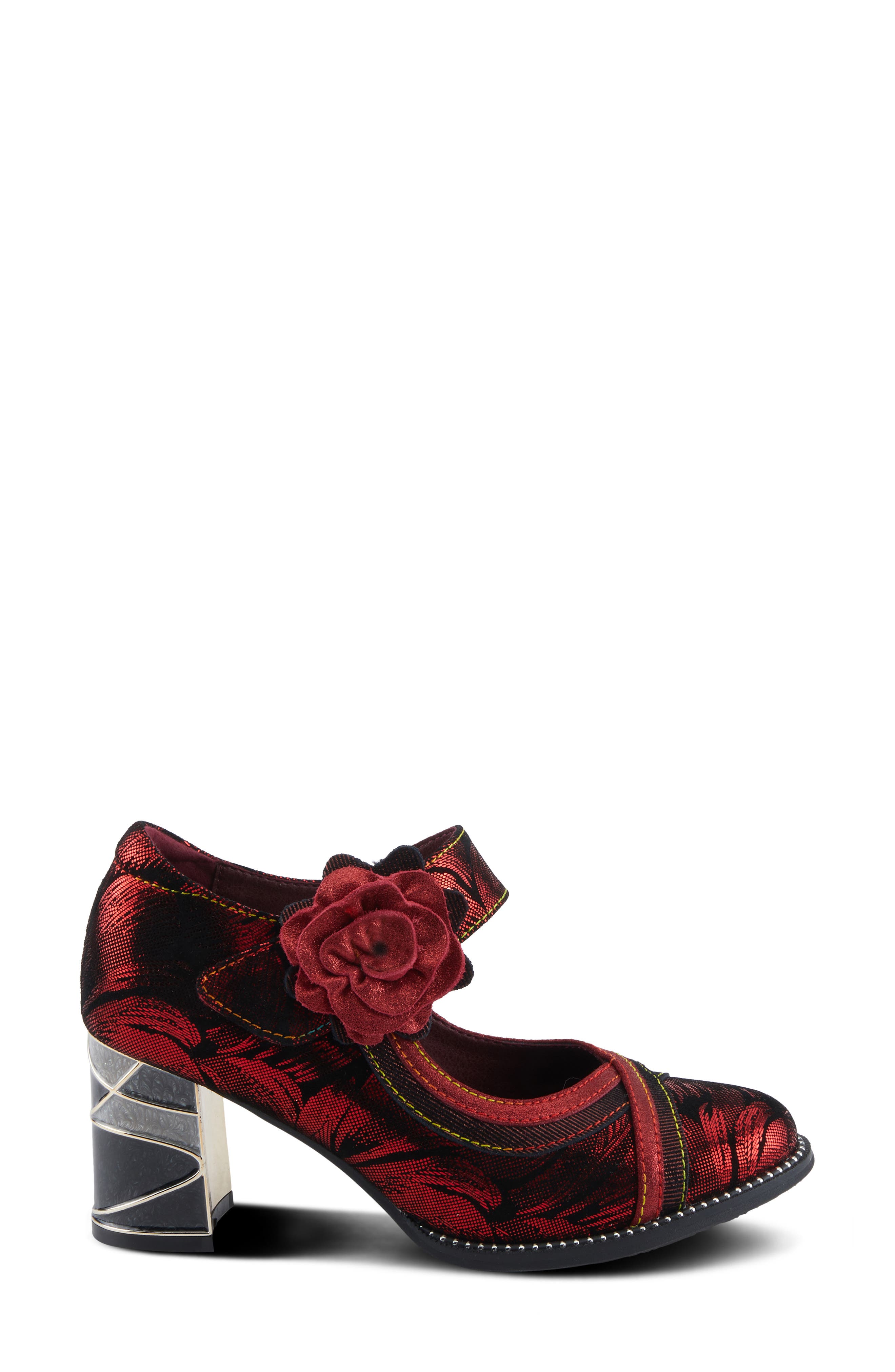 Beverlyhills Ankle Strap Pump, Alternate, color, RED MULTI
