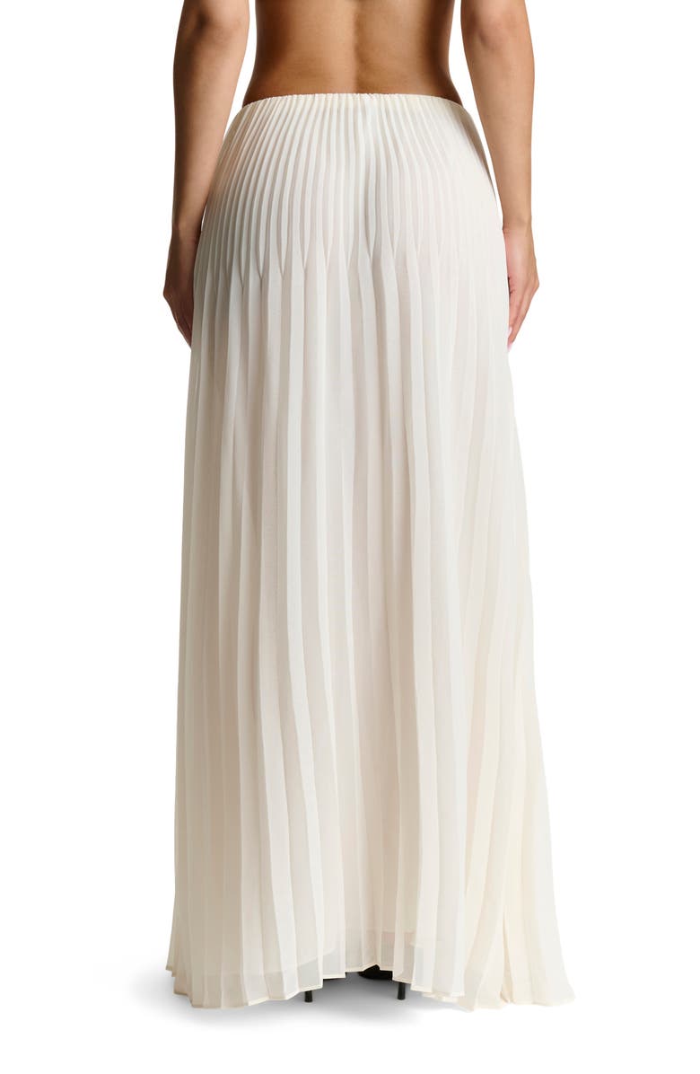 Naked Wardrobe Pleated Chiffon Maxi Skirt, Alternate, color,