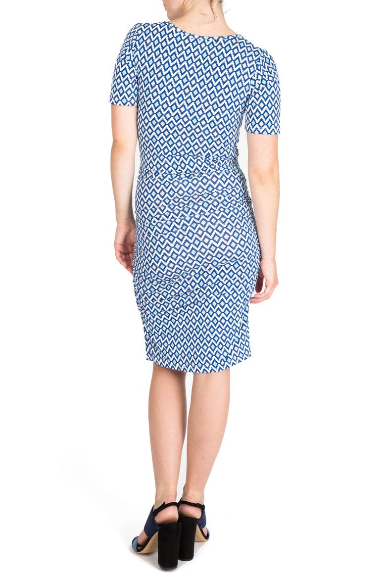 Hailey Maternity Dress, Alternate, color, BLUE GEO