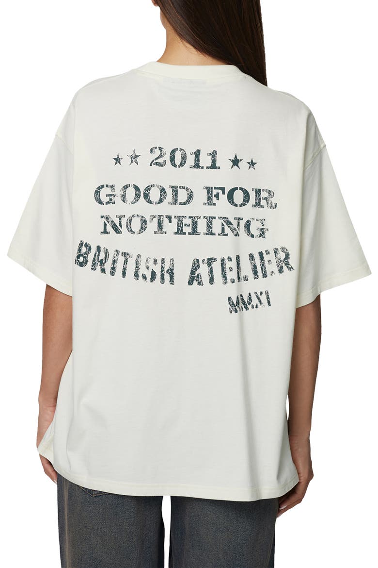 Oversized Stamp T-Shirt, Alternate, color, Ivory