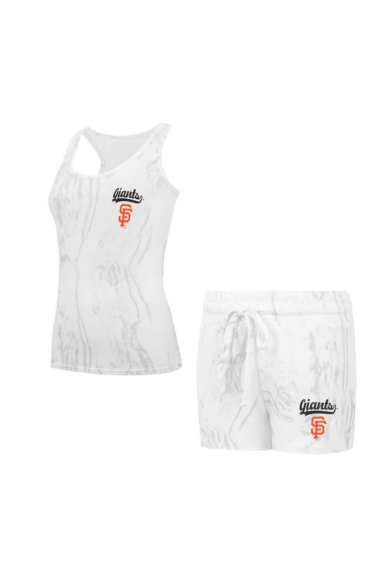 Women's Concepts Sport San Francisco Giants Quartz Tank Top & Shorts Set, Main, color, Cream