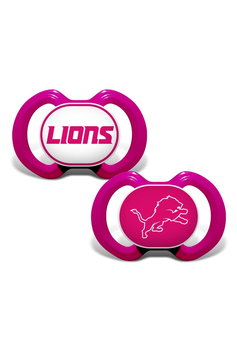 Detroit Lions Pink Pacifier 2-Pack, Main, color, Multicolor