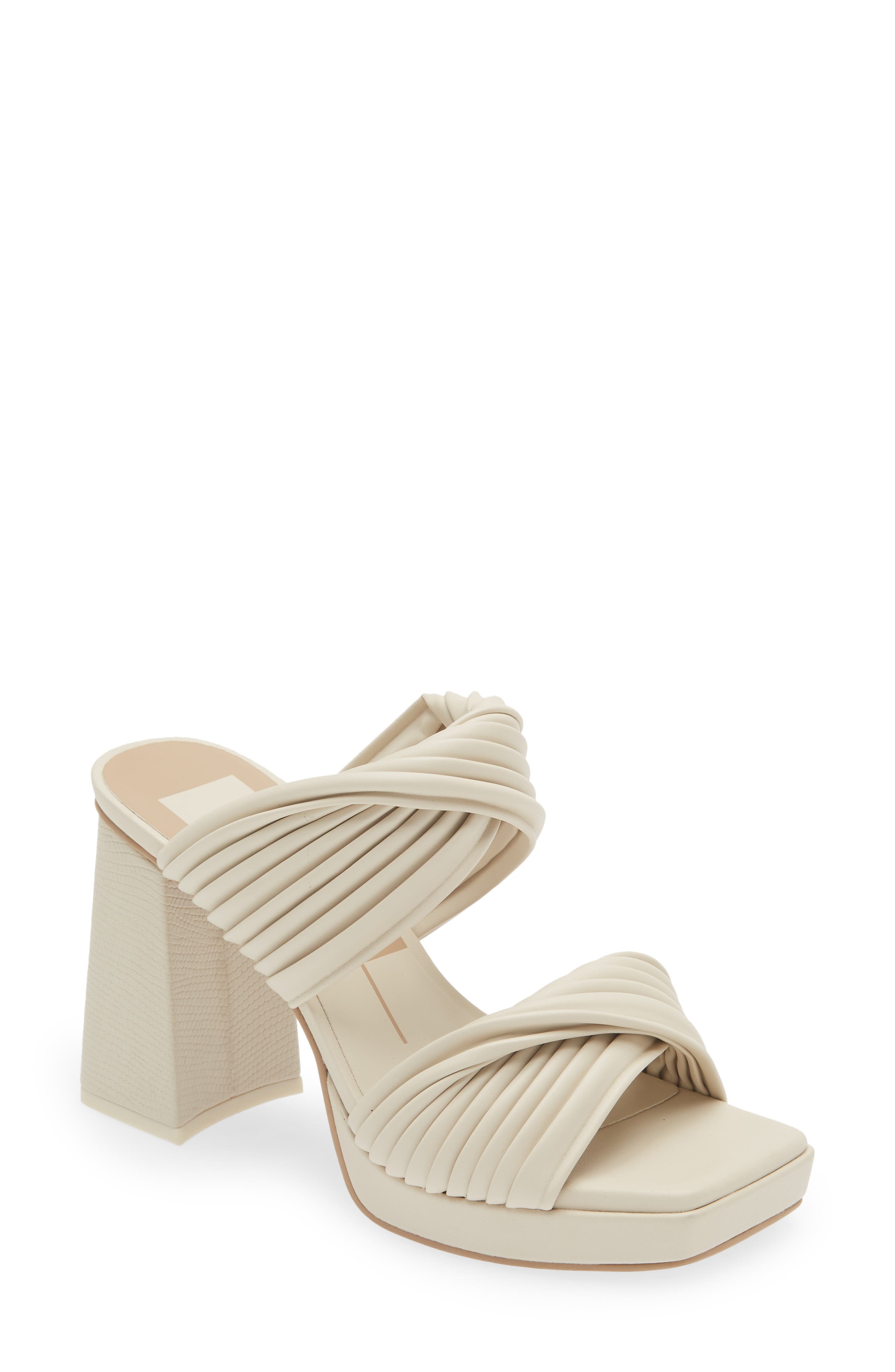 Altin Platform Slide Sandal, Main, color, IVORY STELLA