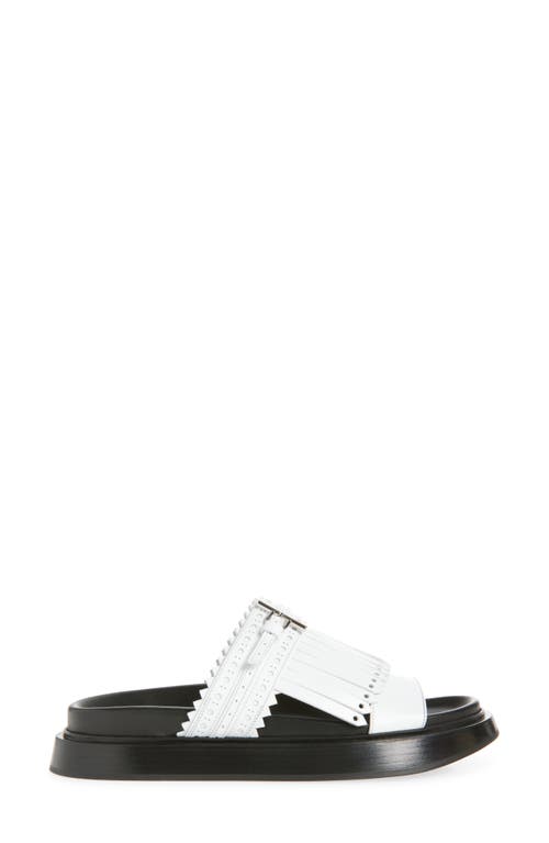ALEXANDER MCQUEEN MCQUEEN KILTIE FRINGE SLIDE SANDAL 