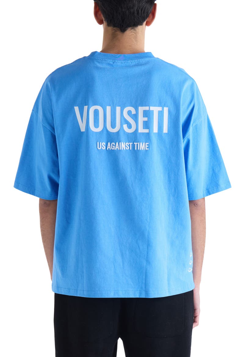 Us Against Time Cotton Graphic T-Shirt, Alternate, color, BRIGHT BLUE