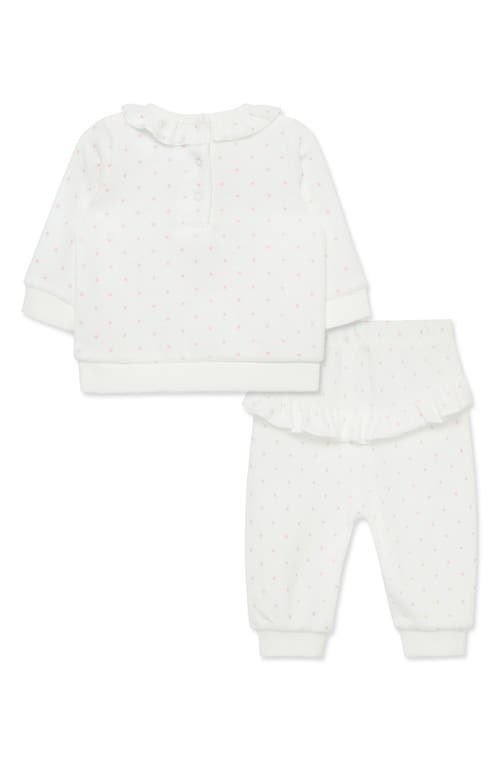 Shop Little Me Sweet Bear Velour Top & Leggings Set In Ivory