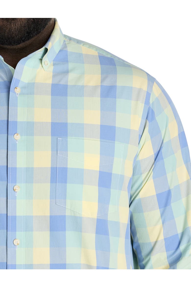 Big & Tall Vintage-Washed Stratford Sport Shirt, Alternate, color, YELLOW
