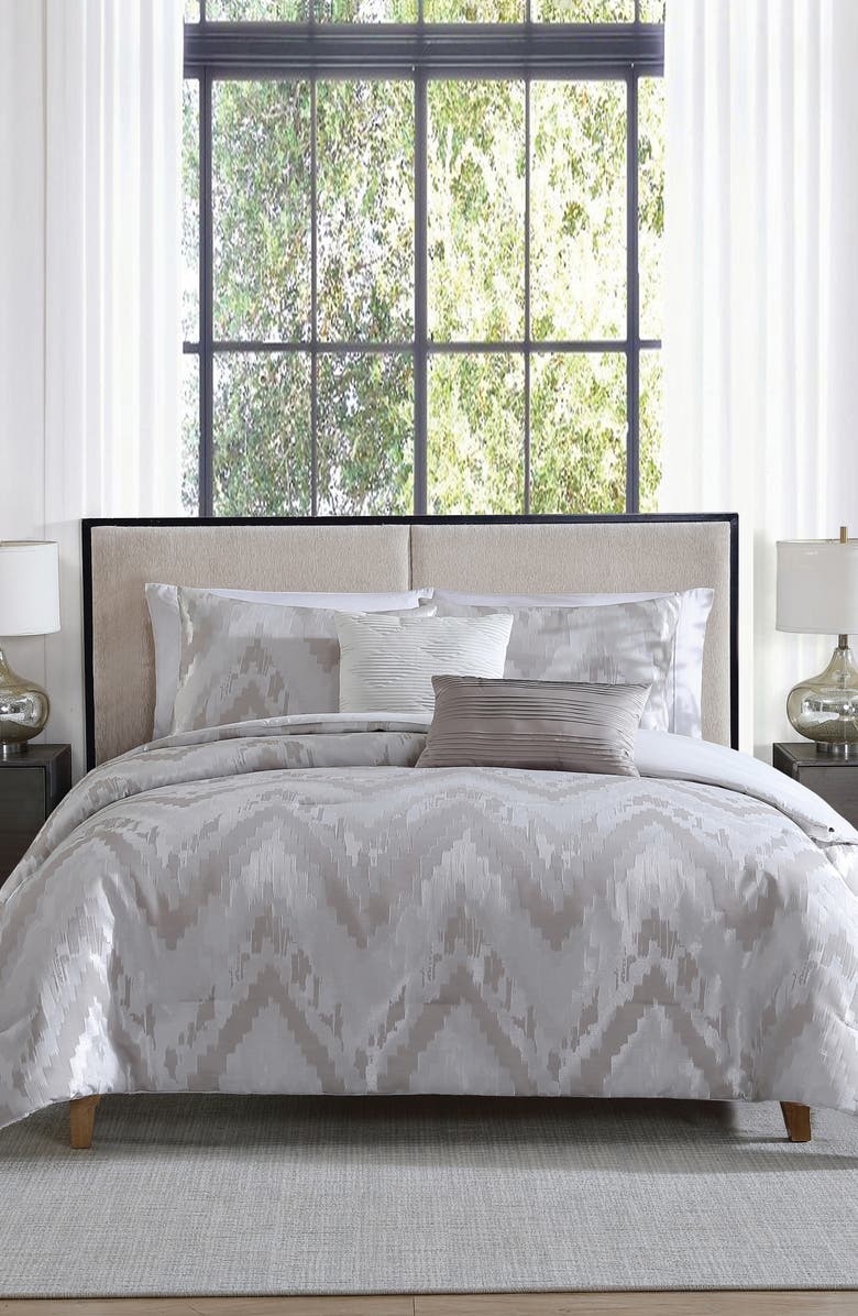 Tahari Lilliana 5-Piece King Comforter Set, Alternate, color, Light Grey