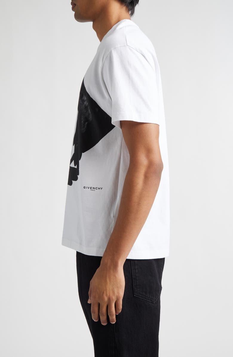 Givenchy Regular Fit Gloves Trompe l'Oeil Print T-Shirt, Alternate, color, White