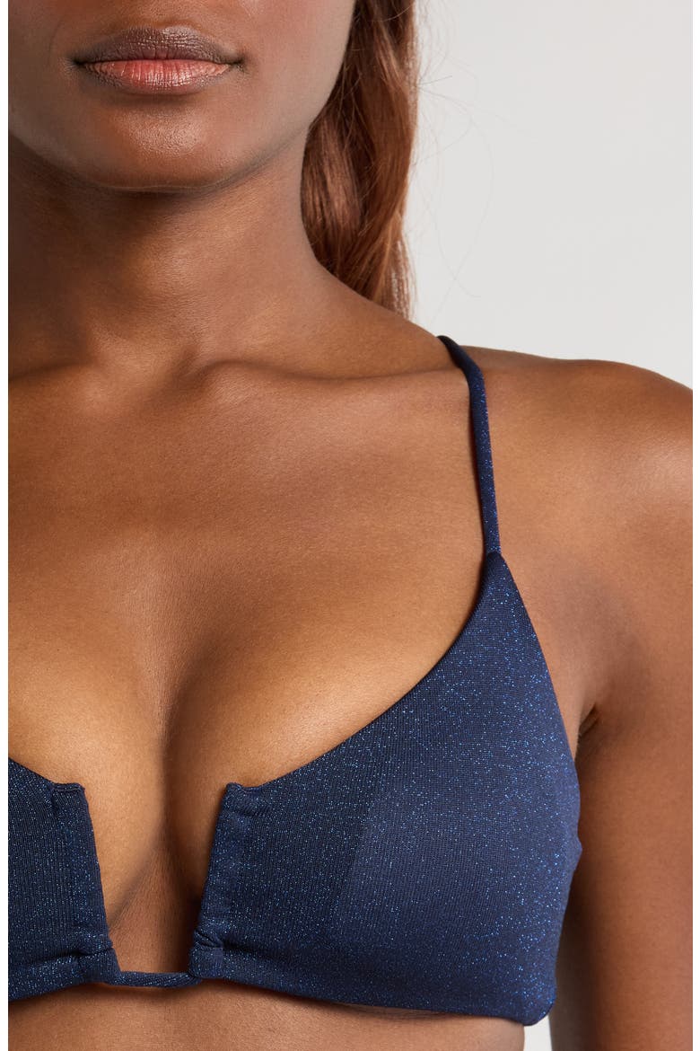 Midnight Blue Bia Reversible Bikini Top, Alternate, color, DARK BLUE