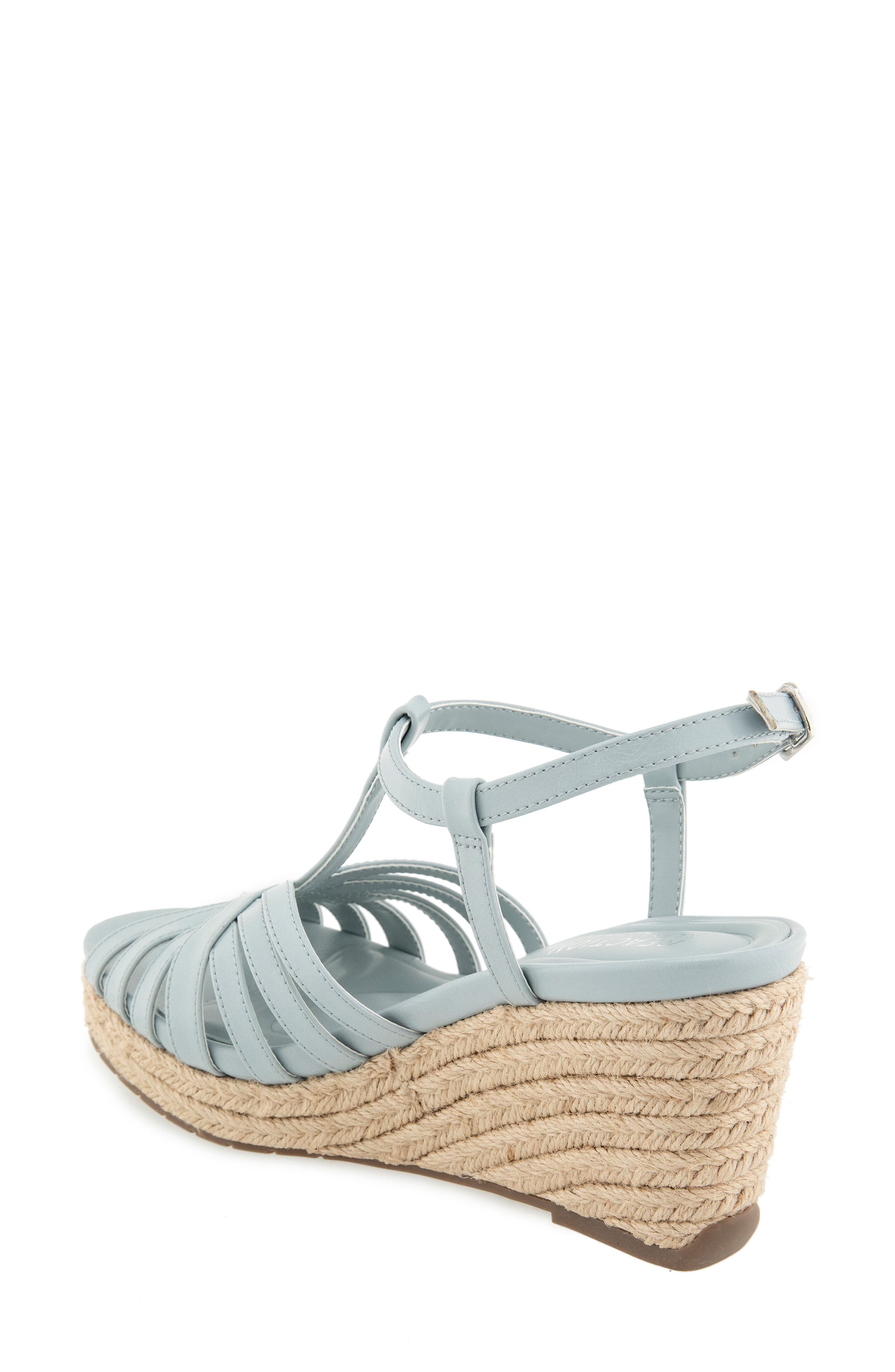 Capci Platform Wedge Sandal, Alternate, color, STEEL BLUE